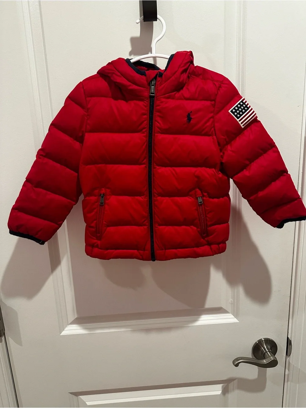 Polo Ralph Lauren Boys Red Puffer Hooded Jacket – Gently Used